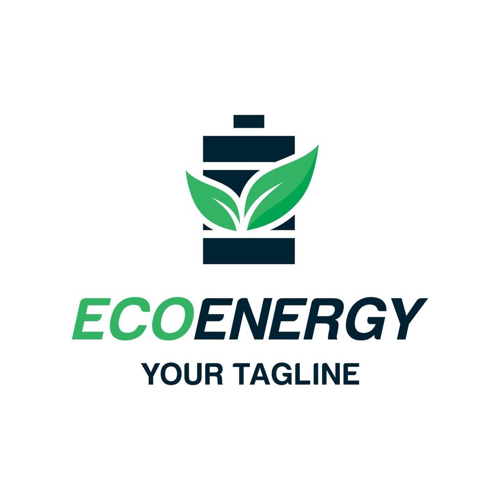 gráfico vectorial de plantilla de diseño de logotipo de energía ecológica vector