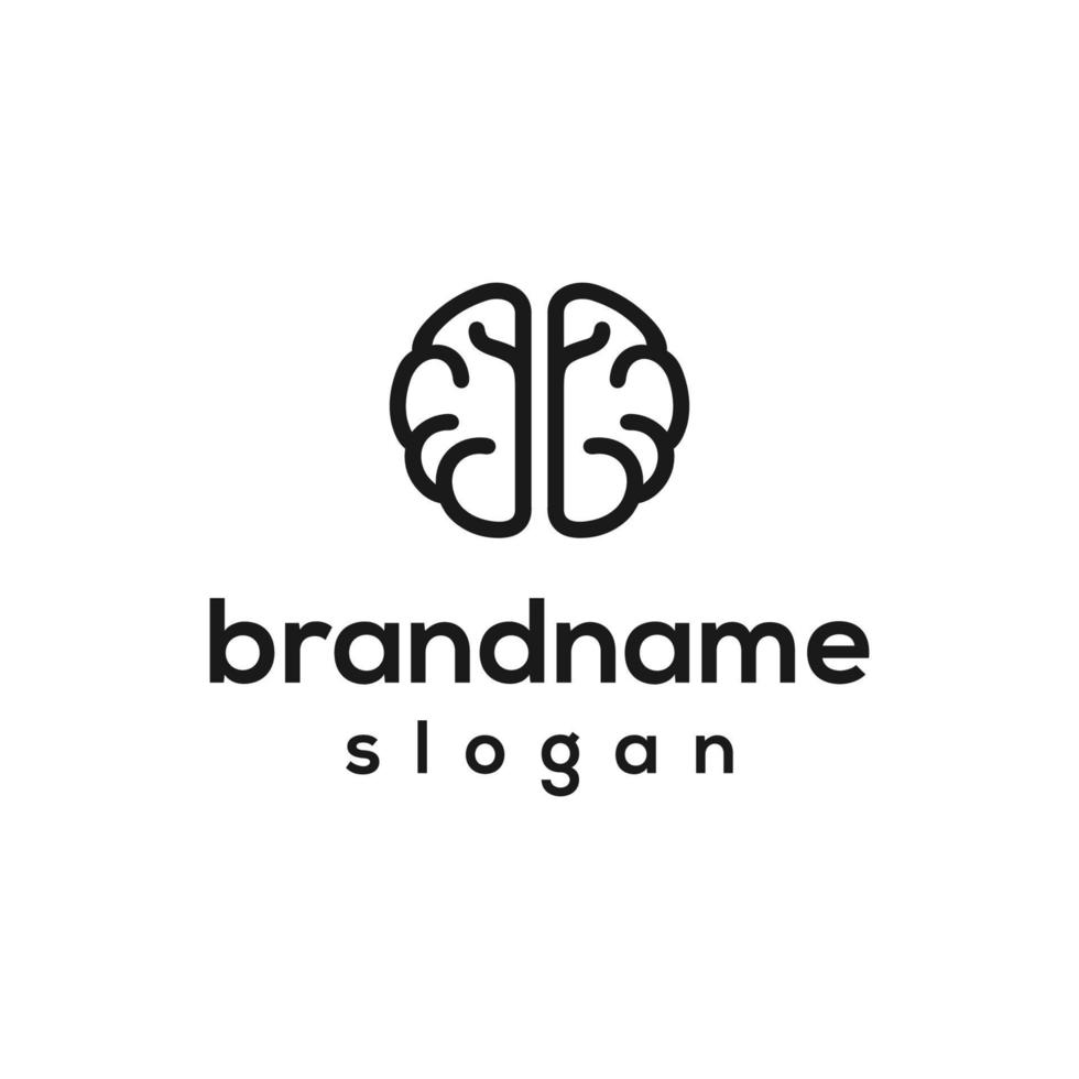 Vector graphic of brain logo design template