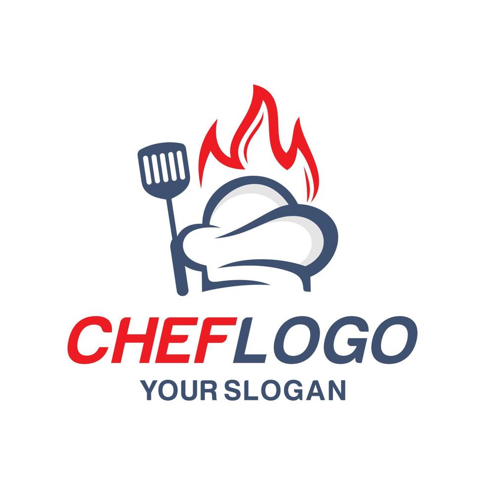 Vector graphic of chef logo design template