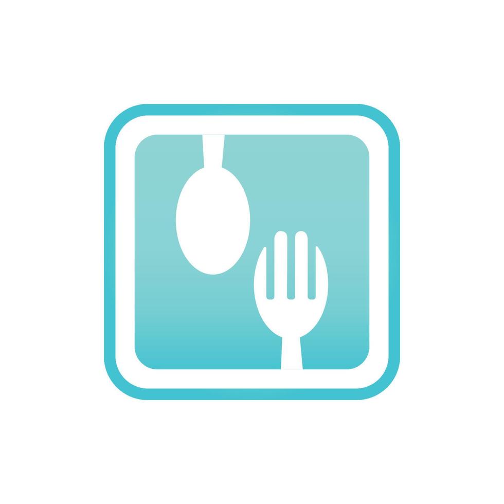 icono de cuchara de tenedor de restaurante vector