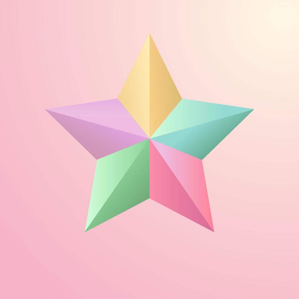 Star color icon vector