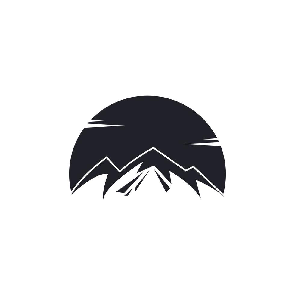 Mountain vector logo design template. Mountain logo.