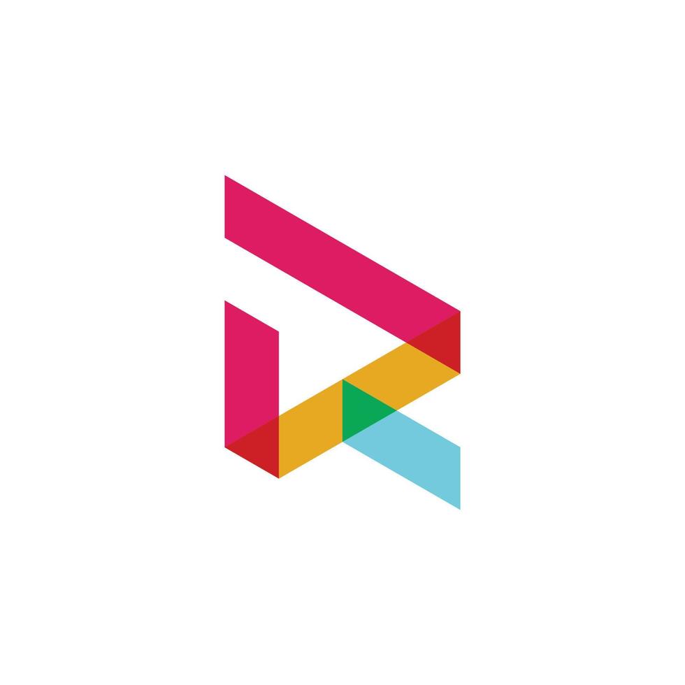 Initial Letter R Abstract logo vector template.