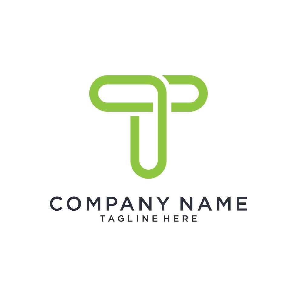 T initial letter logo design template vector. vector