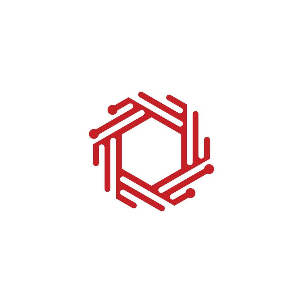 Technology vector icon logo design. Circuit board