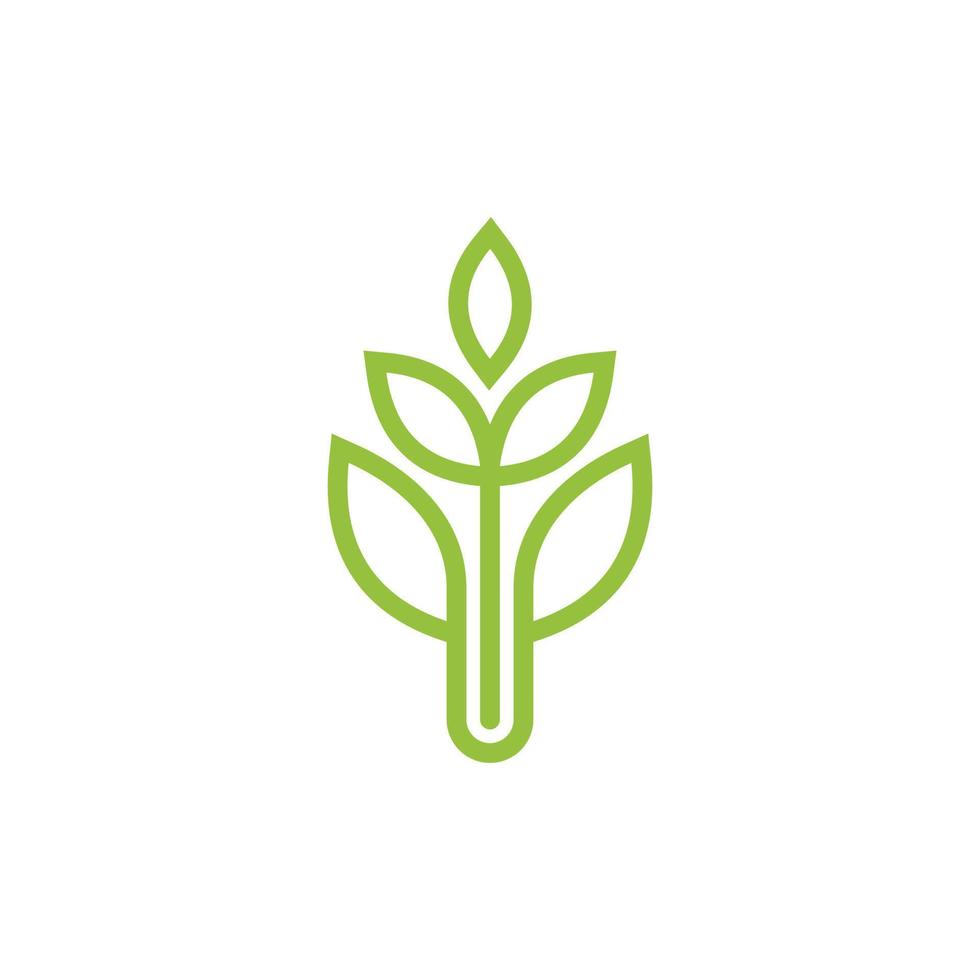 Tree leaf vector logo design symbol.