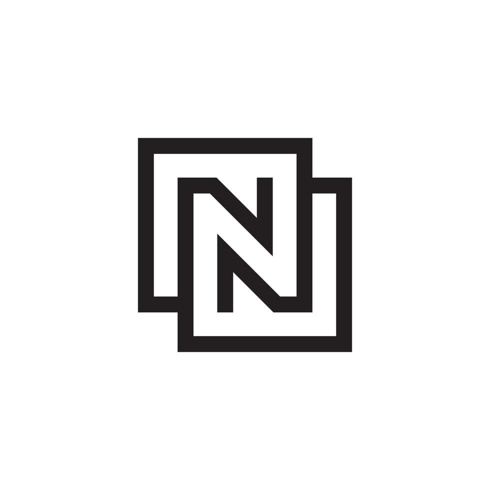 Letter N or NN monogram logo design vector. vector