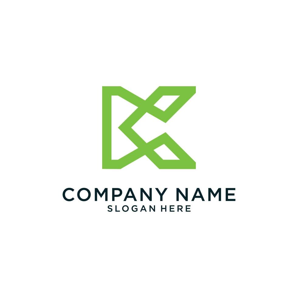Initial K letter Logo design vector concept.