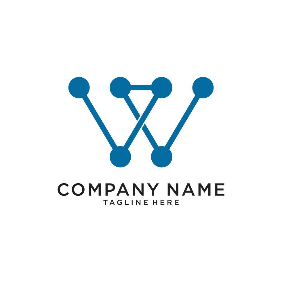 Initial W letter logo design vector. vector