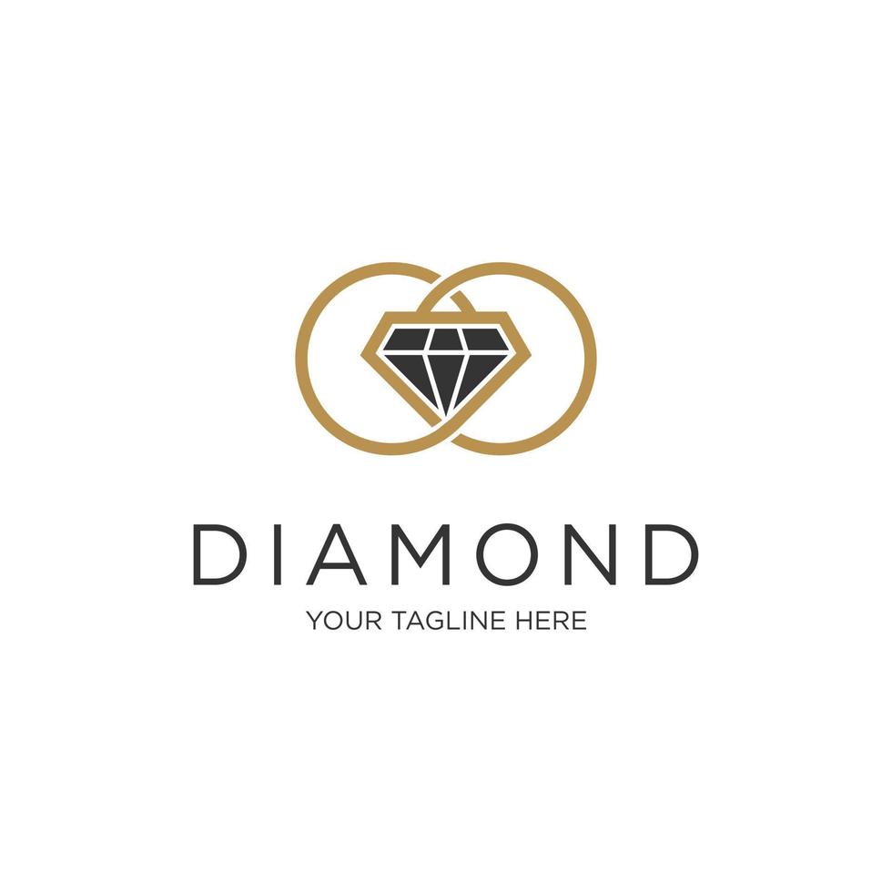 Creative Diamond Concept Logo Design Template. vector