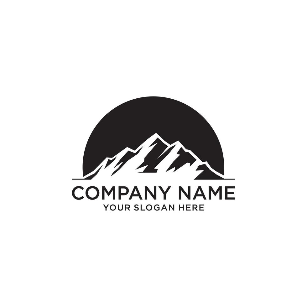 Mountain vector logo design template. Mountain logo.