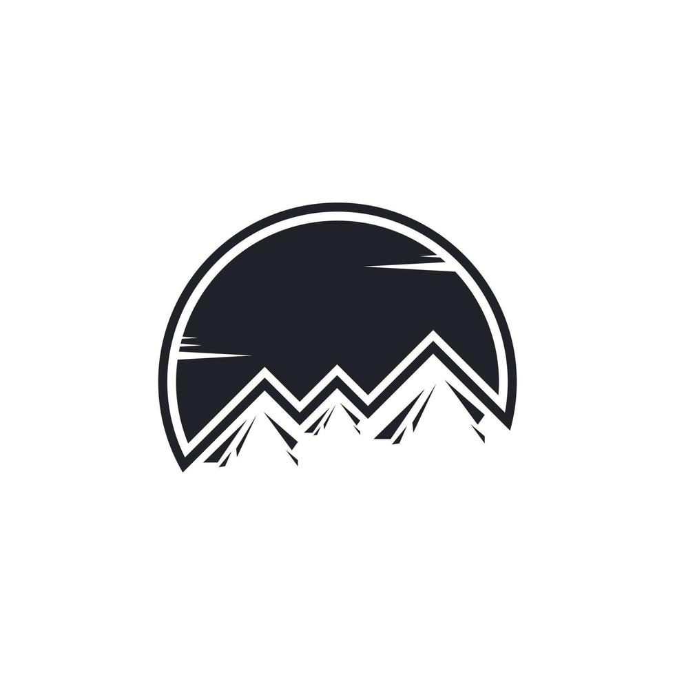 Mountain vector logo design template. Mountain logo.