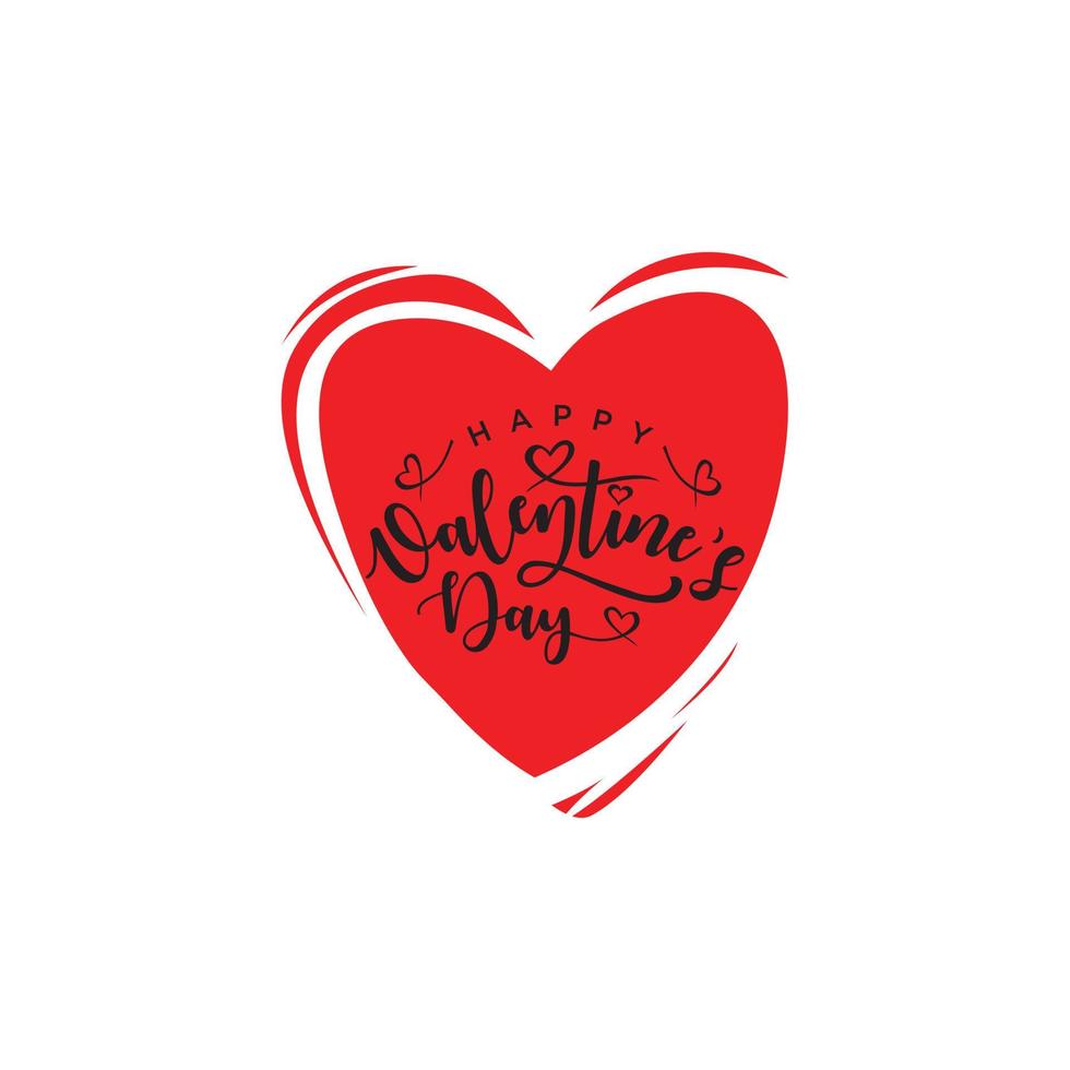 Happy Valentine's Day Vector Background with heart pattern and typography.