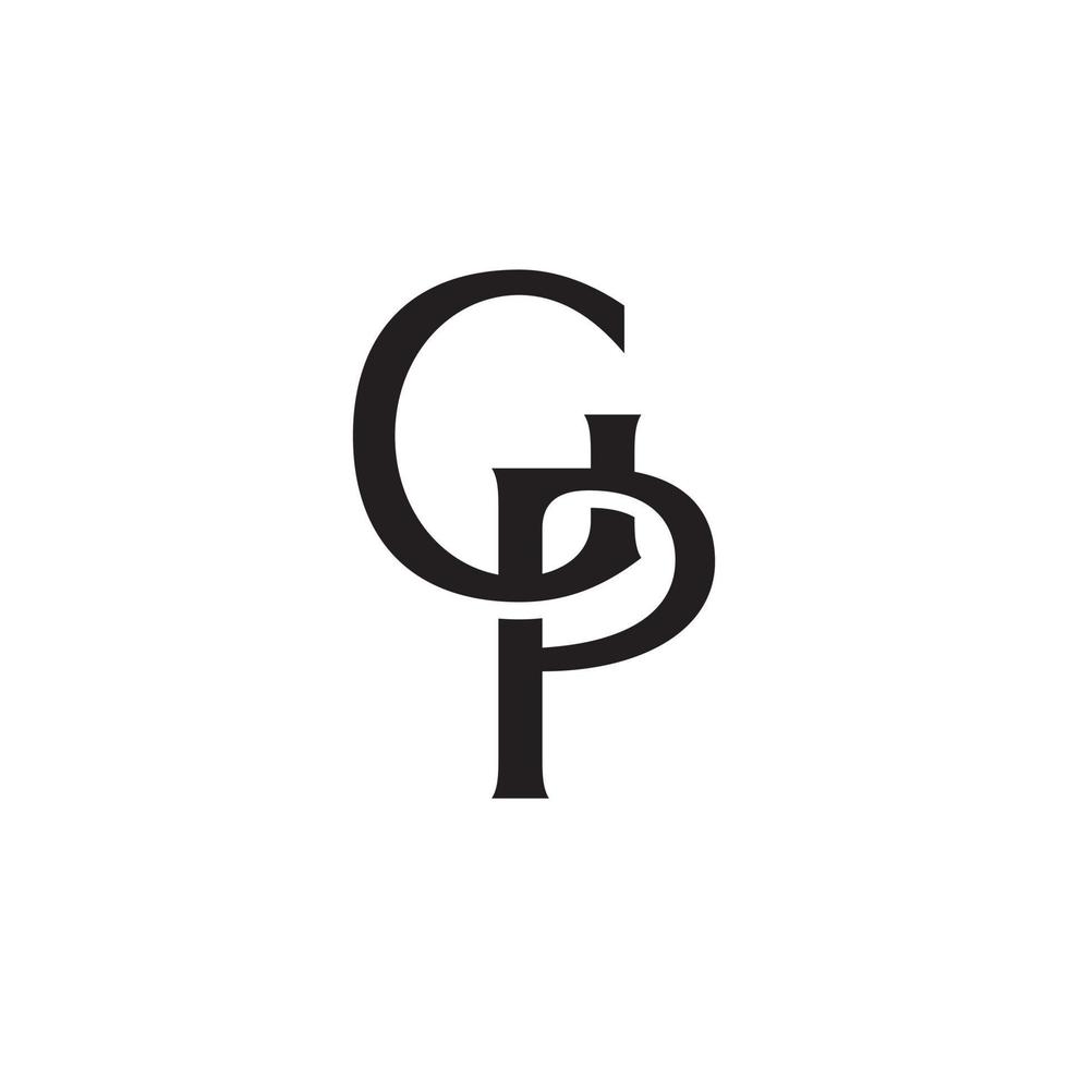 GP or PG letter logo design vector. vector