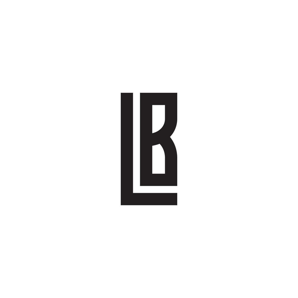 vector de diseño de logotipo de letra lb o bl.