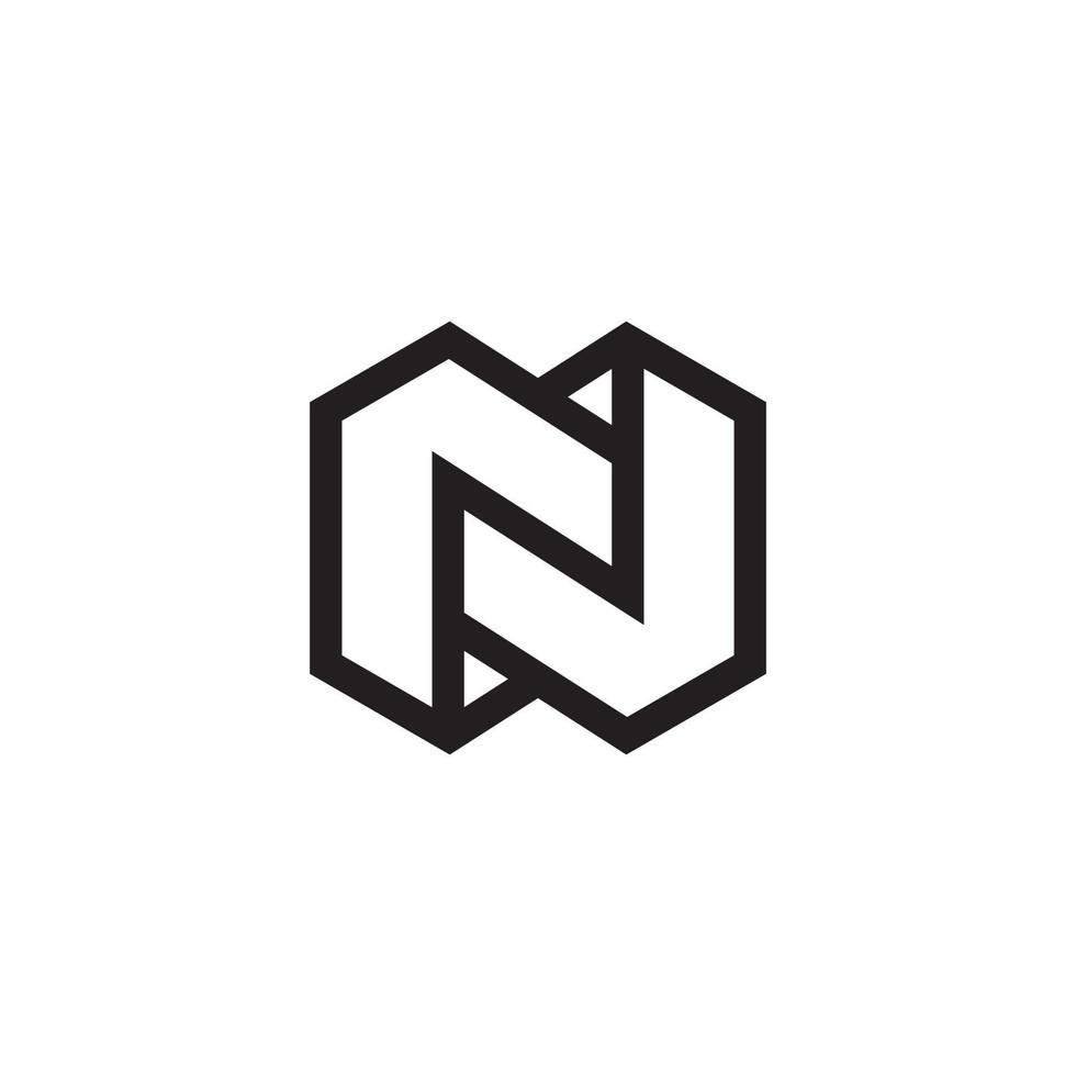 Letter N or NN monogram logo design vector. vector