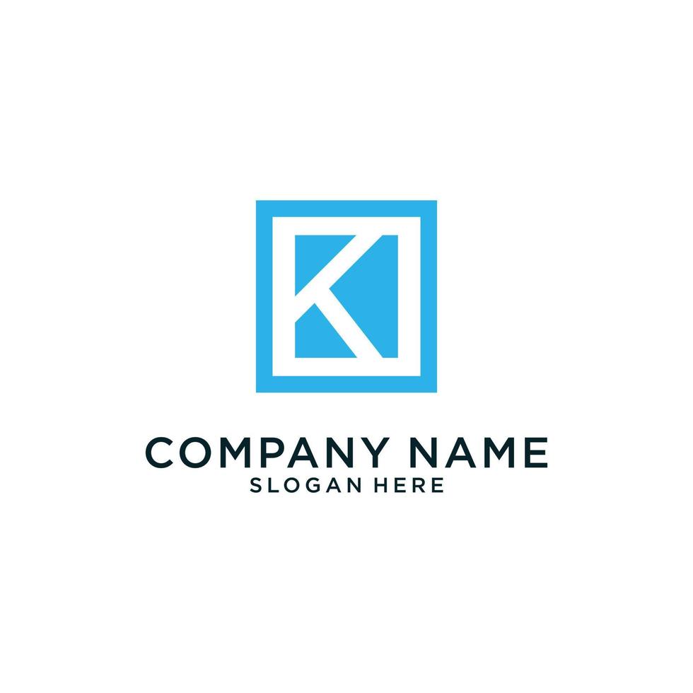 Initial K letter Logo design vector concept.