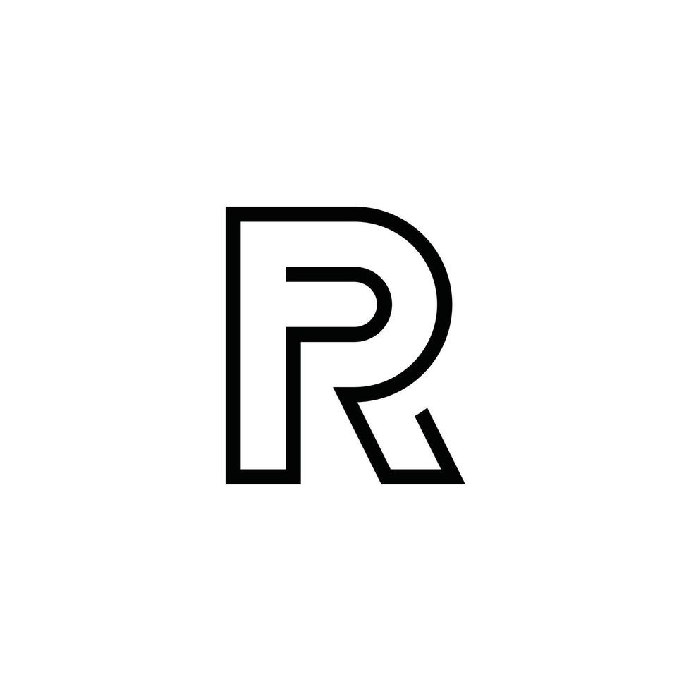 Initial letter R vector logo design concept