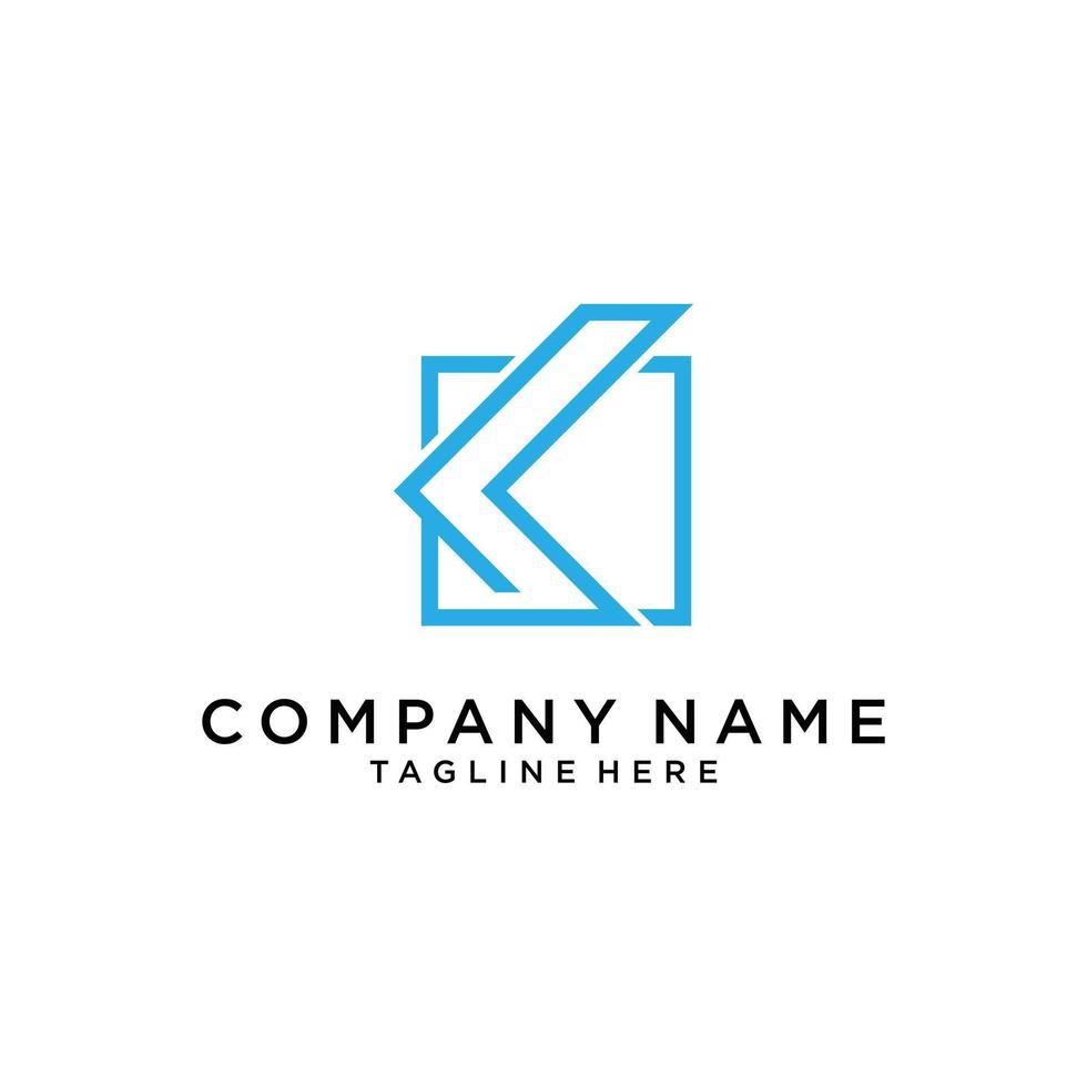 Initial letter K icon logo design concept. vector