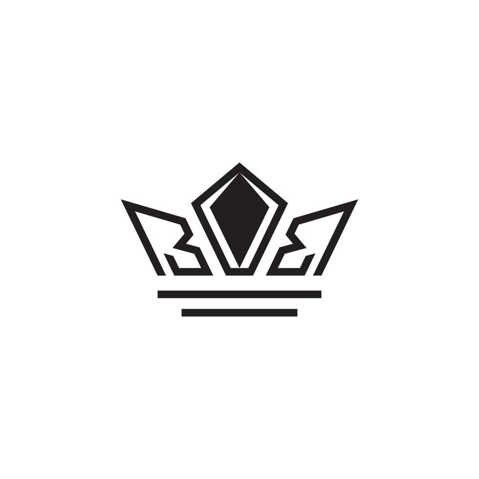 logotipo de la corona de la letra b. rey real reina símbolo vintage vector