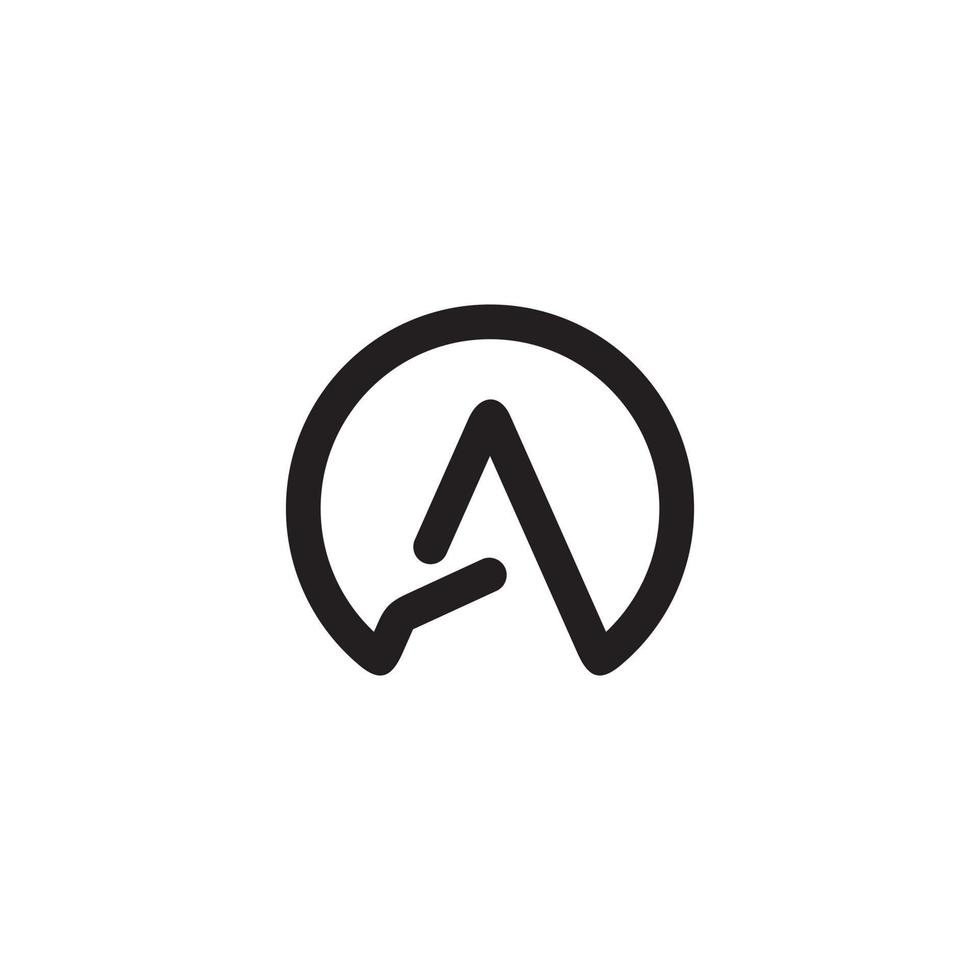 A or AA vector logo design modern.