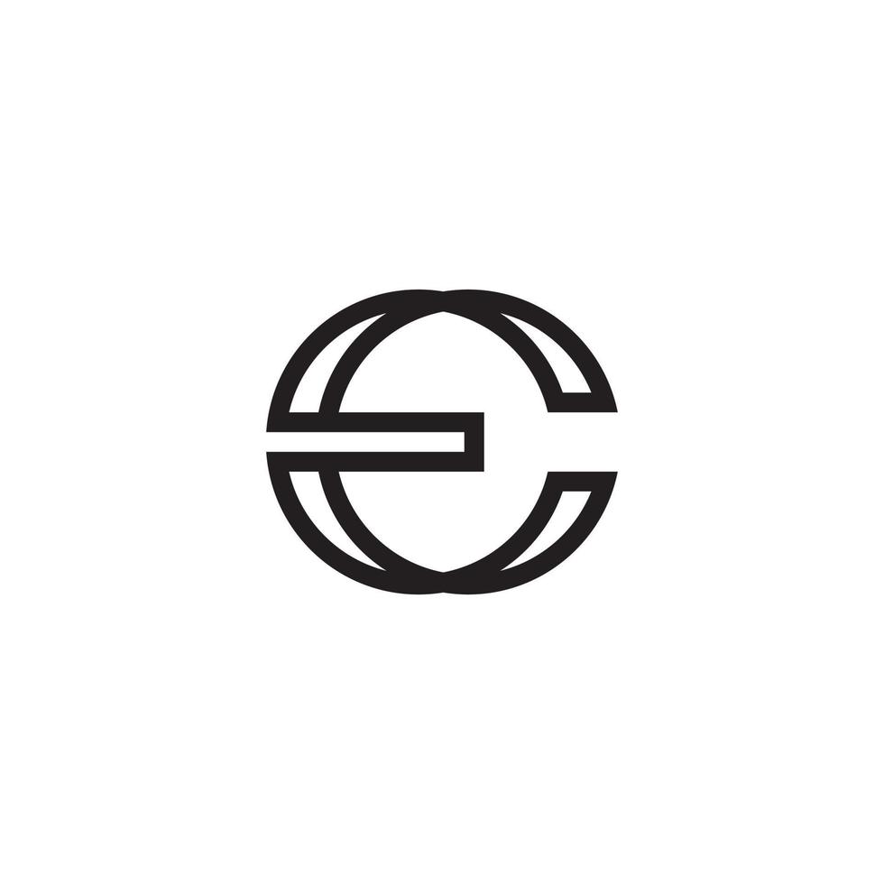 EC or CE letter logo design vector. vector