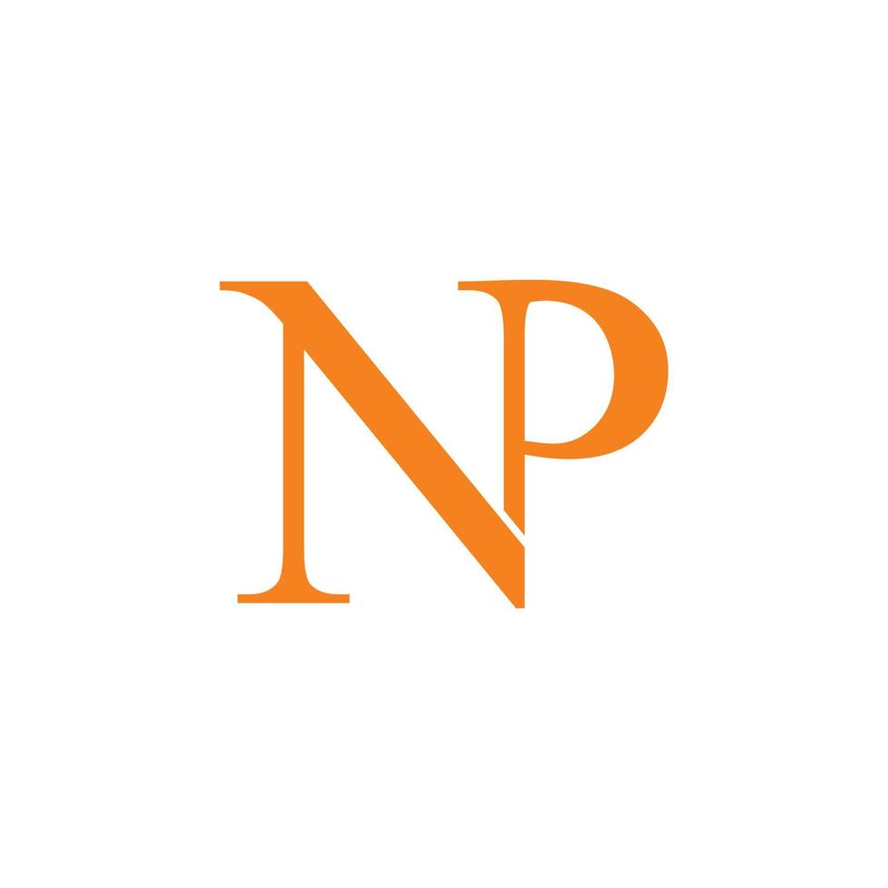 NP or PN initial letter logo design vector. vector