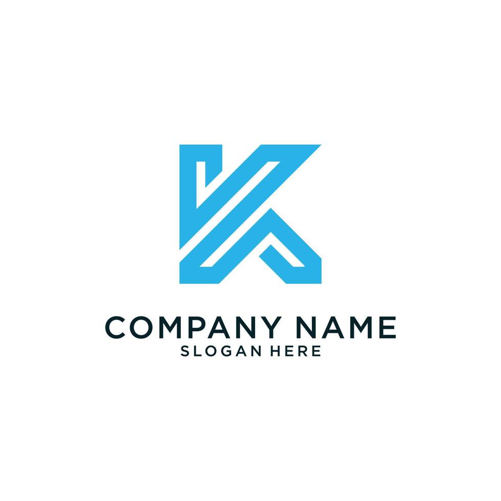 Initial K letter Logo design vector concept.