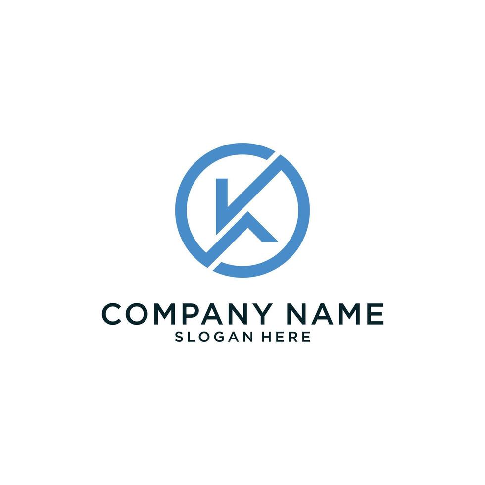 Initial K letter Logo design vector concept.