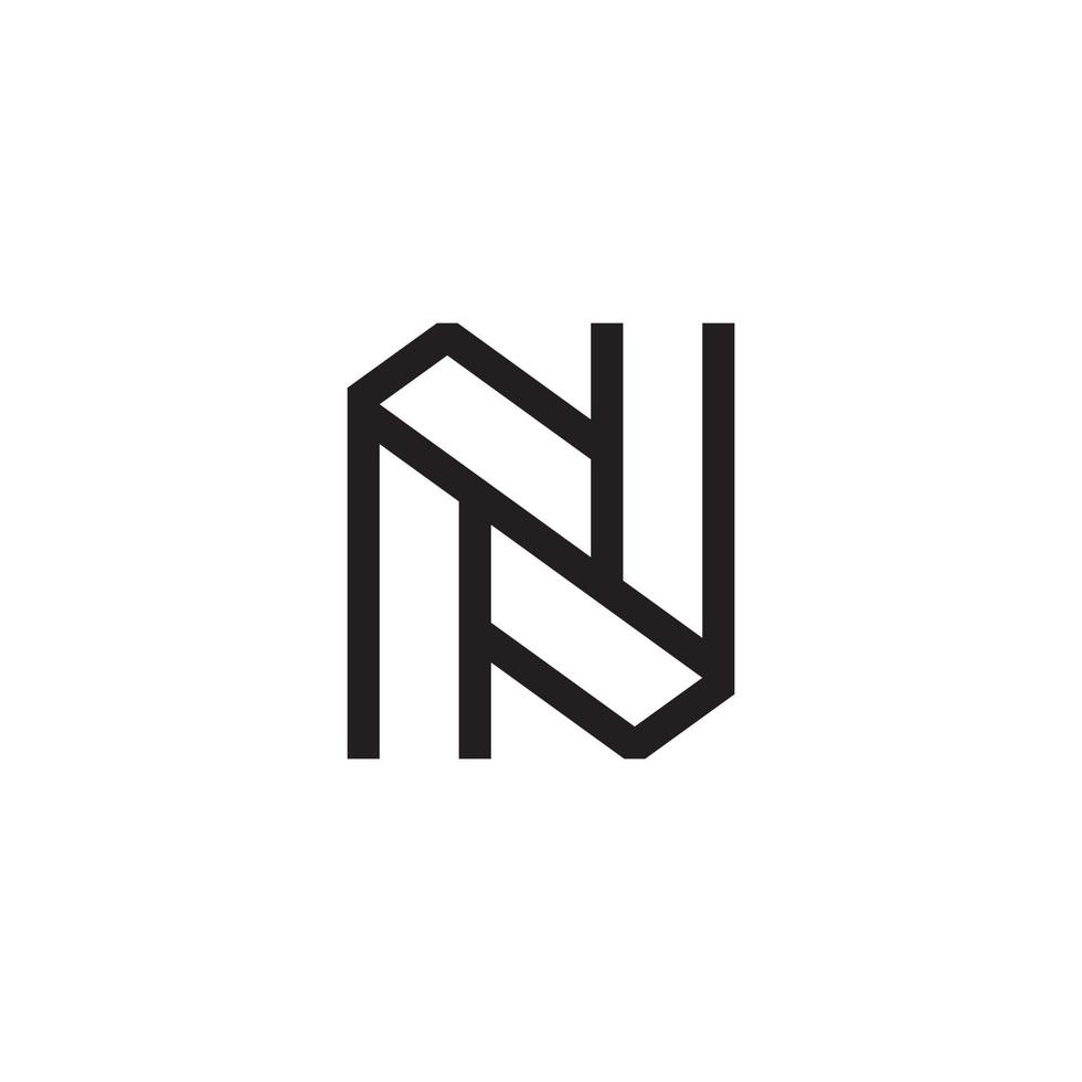 Letter N or NN monogram logo design vector. vector