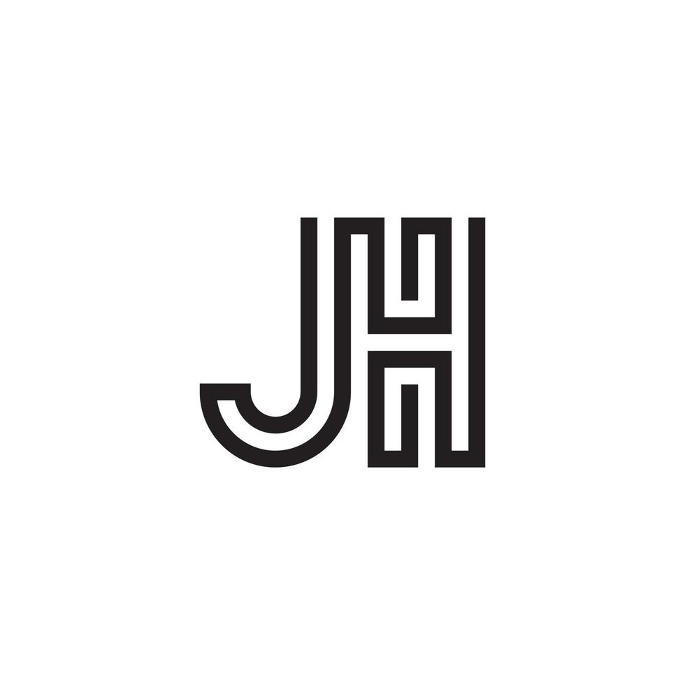 vector de diseño de logotipo de letra jh o hj.