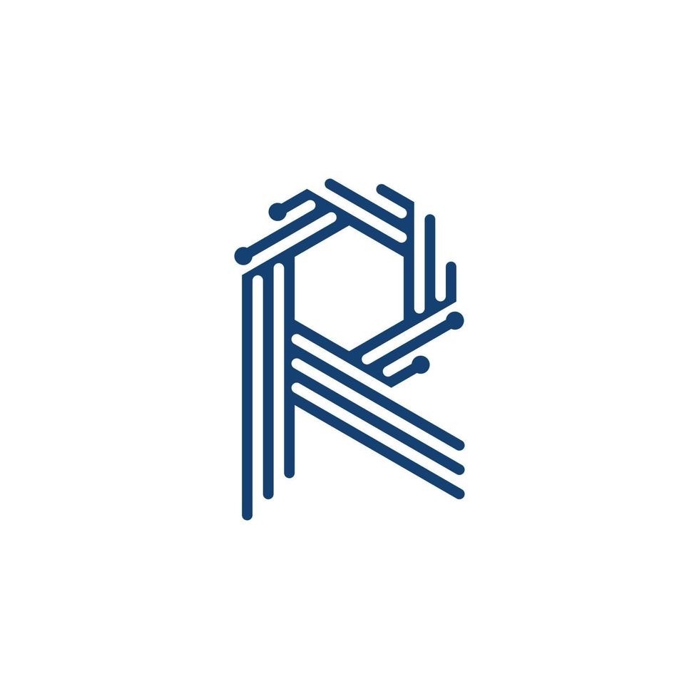 Initial Letter R Abstract logo vector template.