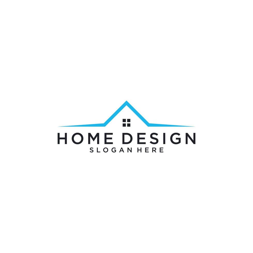 concepto de diseño de casa de vector de logotipo de bienes raíces.