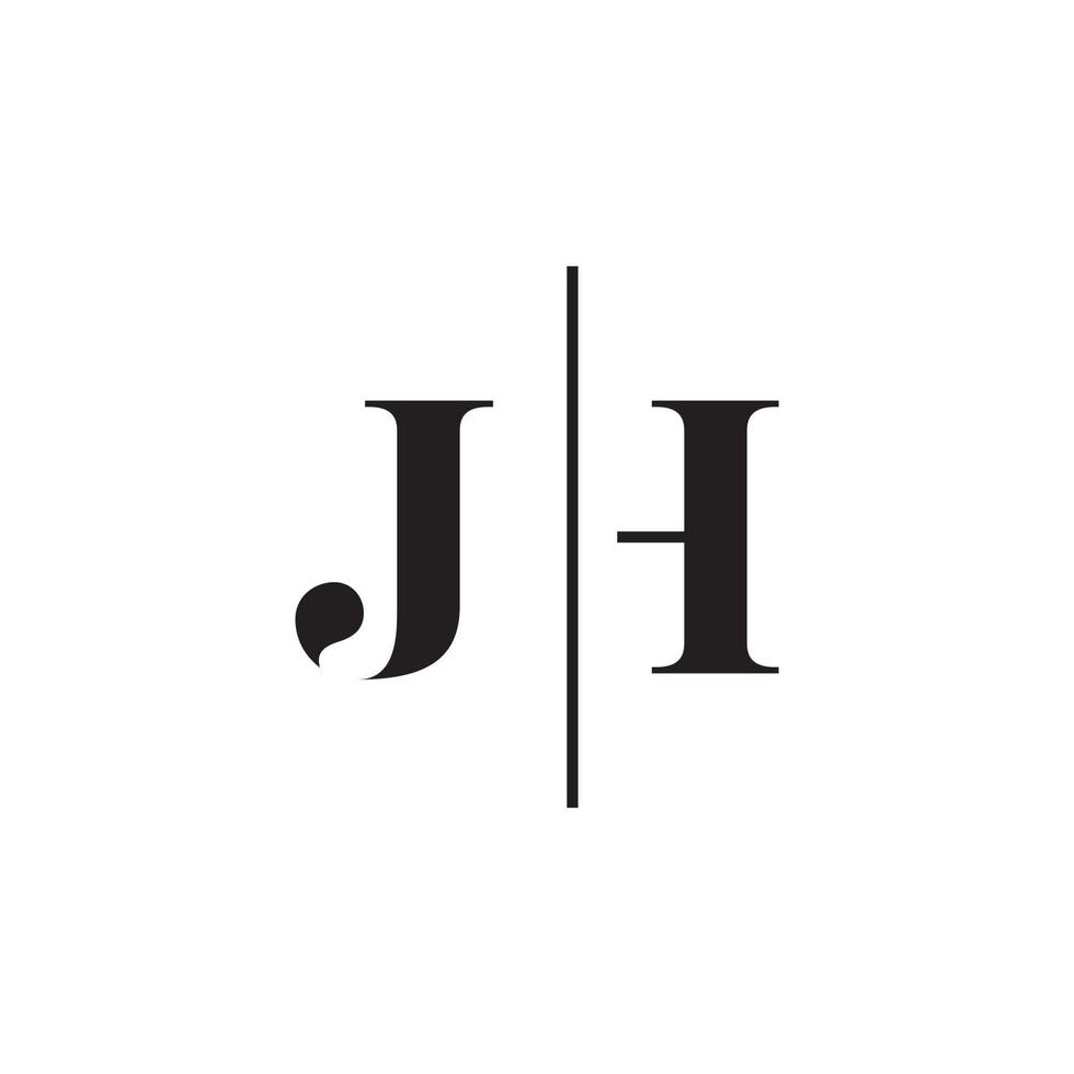 vector de diseño de logotipo de letra jh o hj.