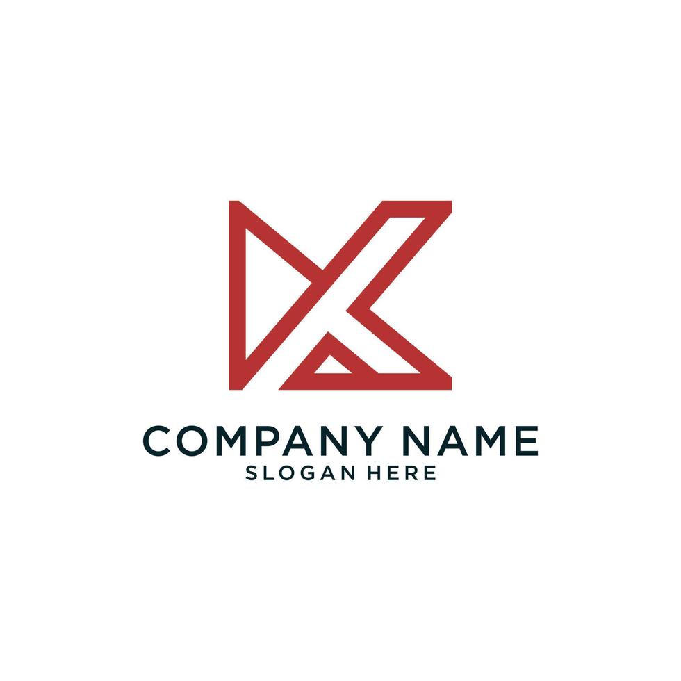 Initial K letter Logo design vector concept.