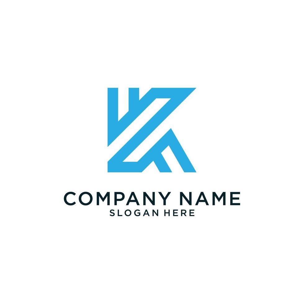 Initial K letter Logo design vector concept.