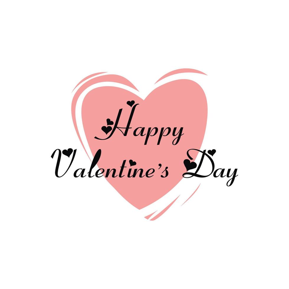 Happy Valentine's Day Vector Background with heart pattern and typography.