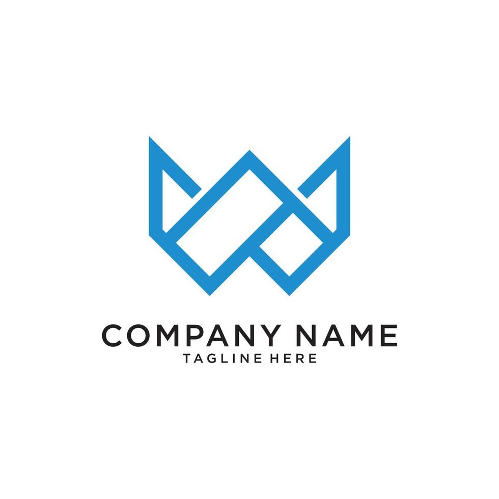Initial W letter logo design vector. vector