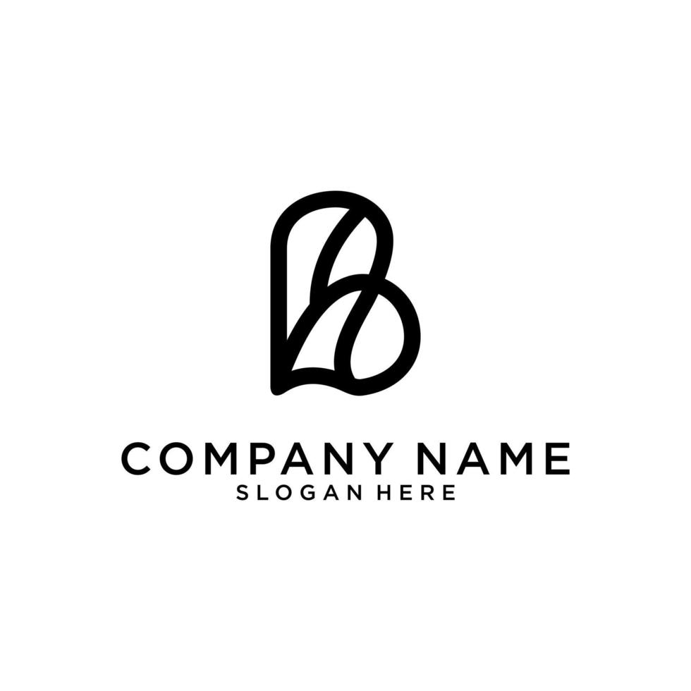 B letter logo design vector. vector