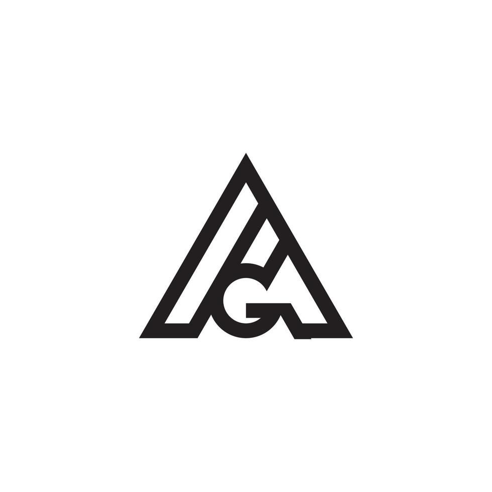 vector de diseño de logotipo de letra ag o ga.