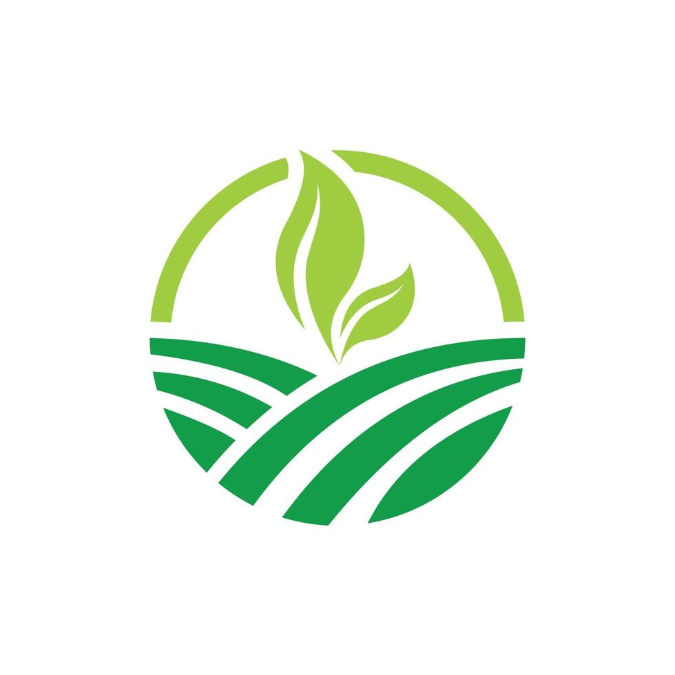 símbolo de diseño de logotipo de vector de hoja de árbol.