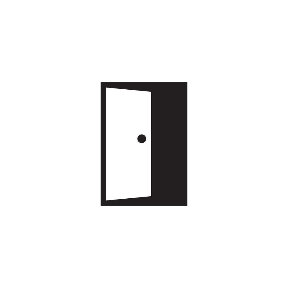 Door vector logo design black. Door icon