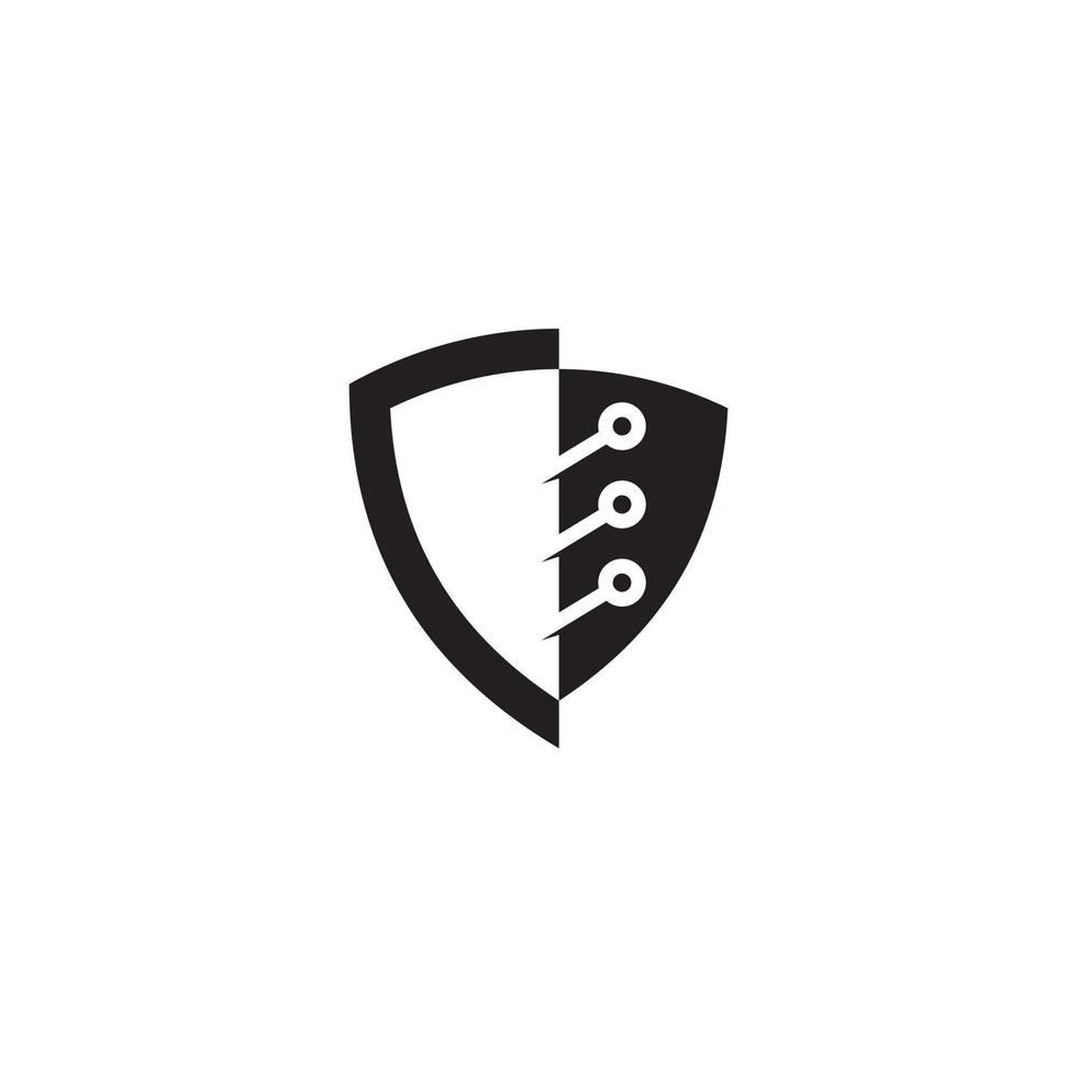 Security logo technology for your company, shield logo for security data vector