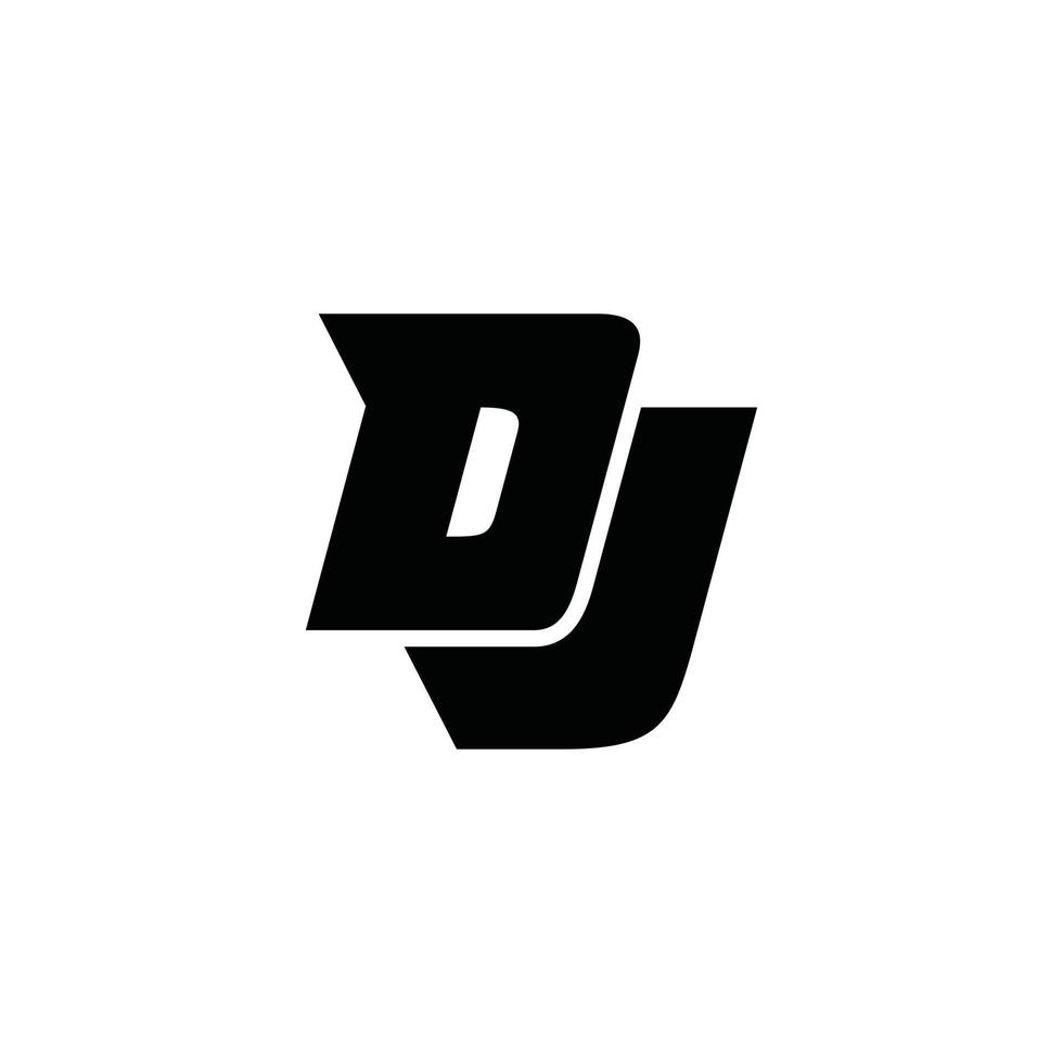 DJ or JD initial letter logo design vector. vector