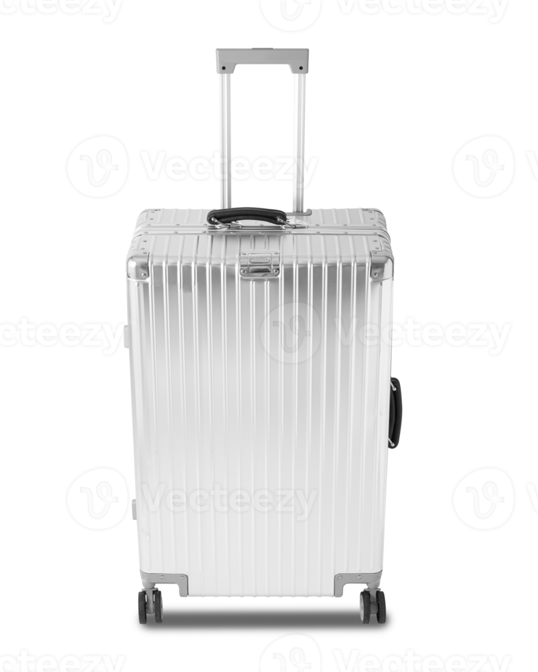 Silver Luggage cutout, Png file