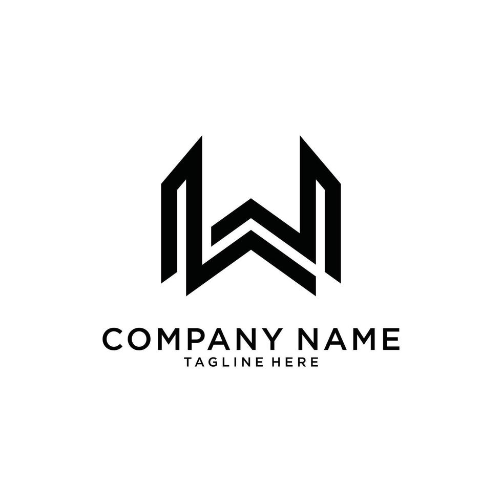 Initial W letter logo design vector. vector