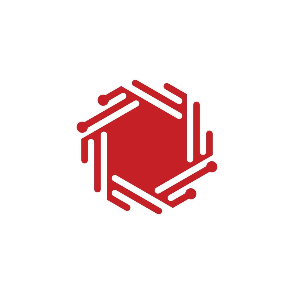 Technology vector icon logo design. Circuit board