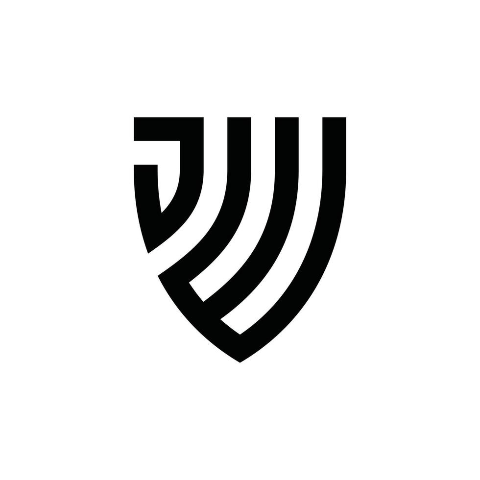vector de diseño de logotipo de letra inicial jw o wj