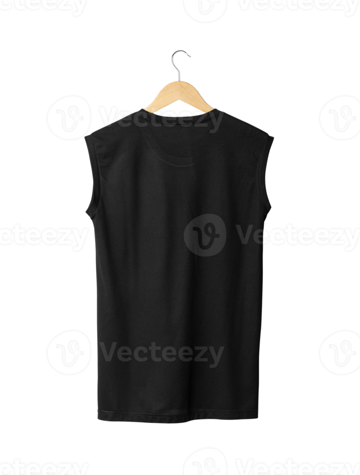 Black sport Tank top mockup hanging, Png file