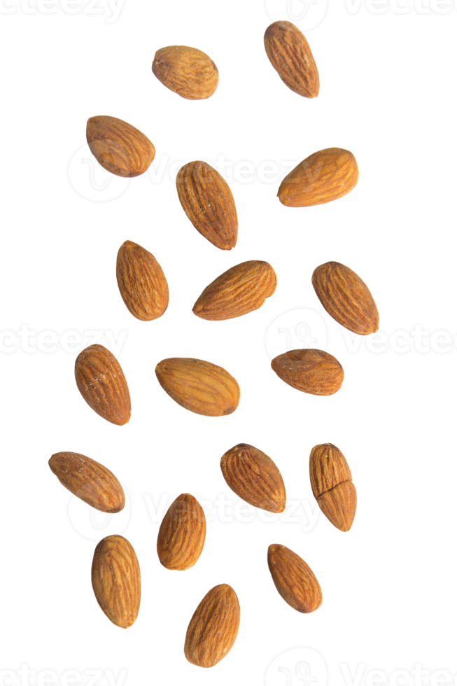 Falling almonds cutout, Png file